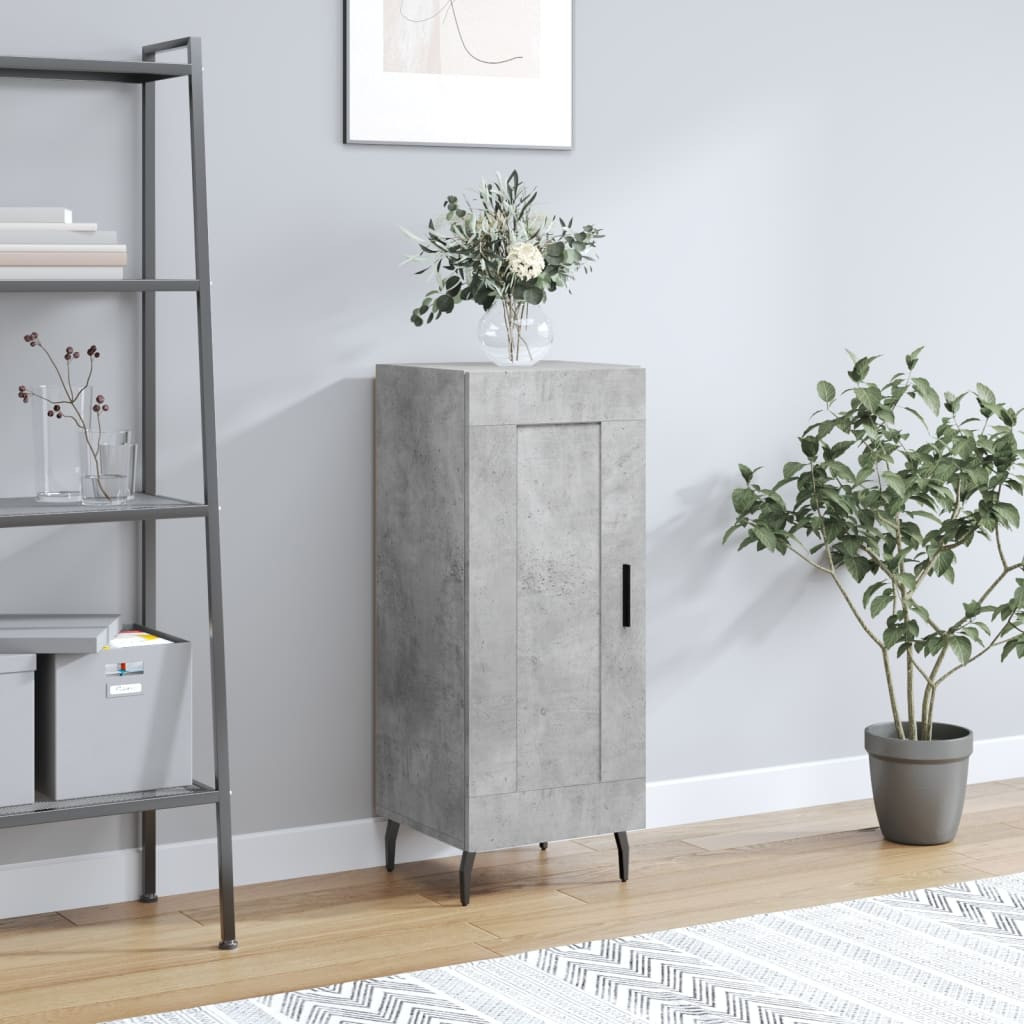 vidaXL Sideboard Betongrau 34,5x34x90 cm Holzwerkstoff