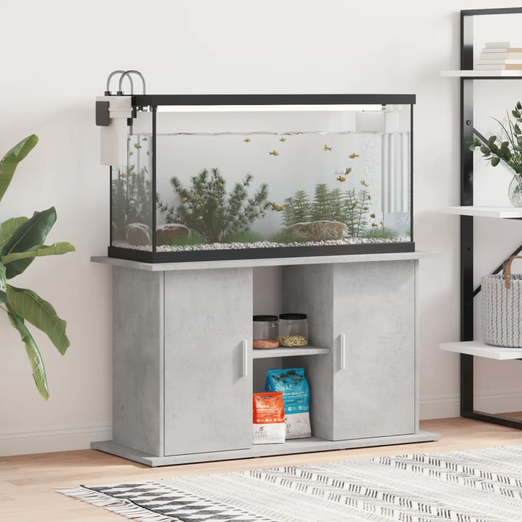 vidaXL Aquariumständer Betongrau 101 x 41 x 58 cm Holzwerkstoff