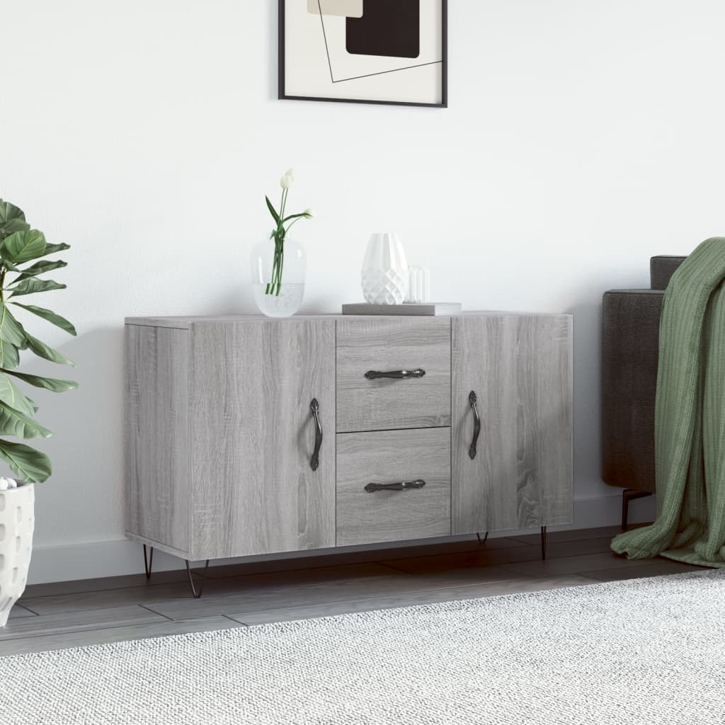 vidaXL Sideboard Grau Sonoma 100x36x60 cm Holzwerkstoff