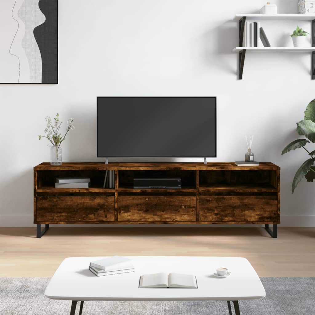 vidaXL TV-Schrank Räuchereiche 150x30x44,5 cm Holzwerkstoff