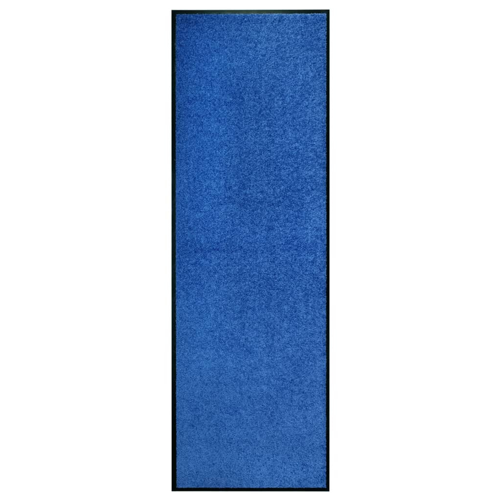 vidaXL Fußmatte Waschbar Blau 60x180 cm