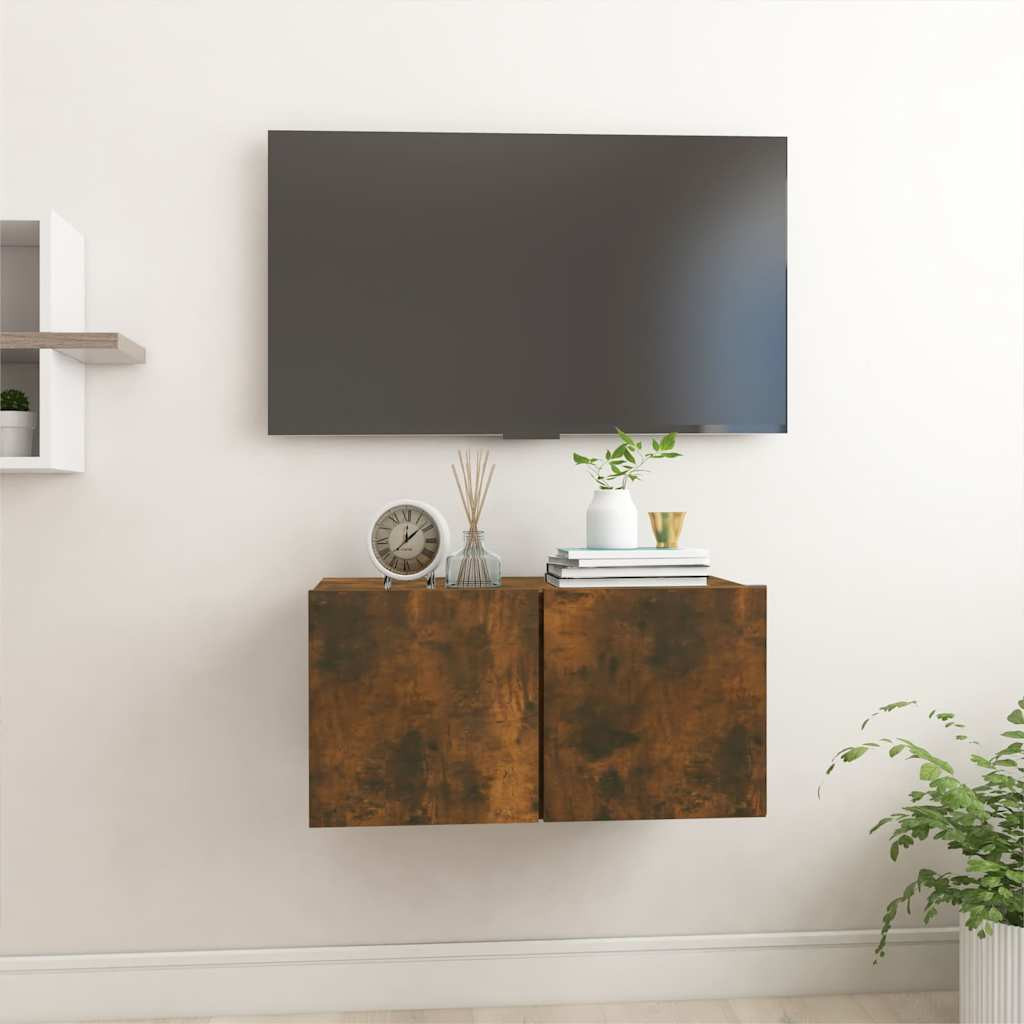 vidaXL TV-Wandschrank Räuchereiche 60x30x30 cm Holzwerkstoff