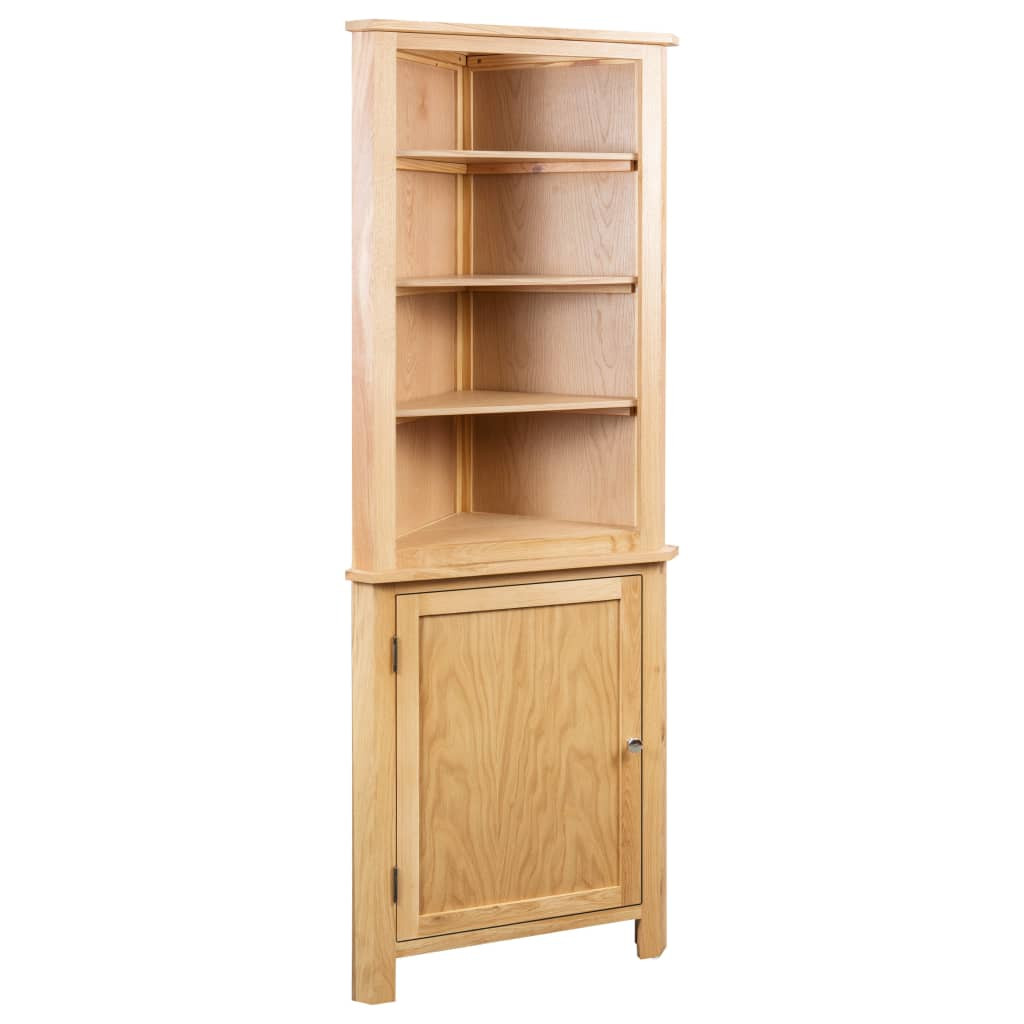 vidaXL Eckschrank 59x36x180 cm Massivholz Eiche