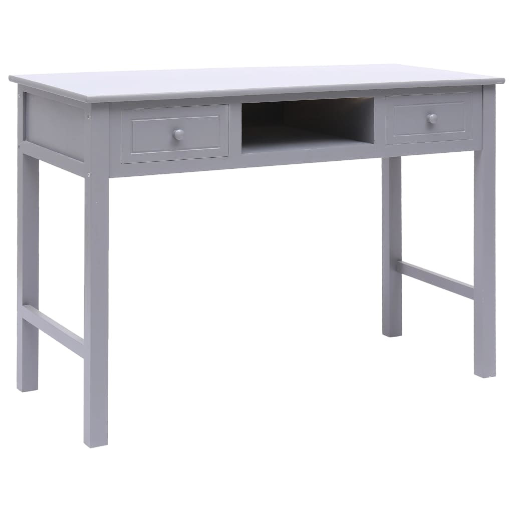 vidaXL Schreibtisch Grau 110×45×76 cm Holz