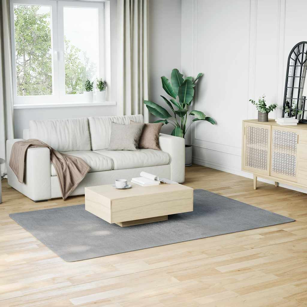 vidaXL Teppich Waschbar Flauschig Kurzflor 160x230 Rutschfest Grau