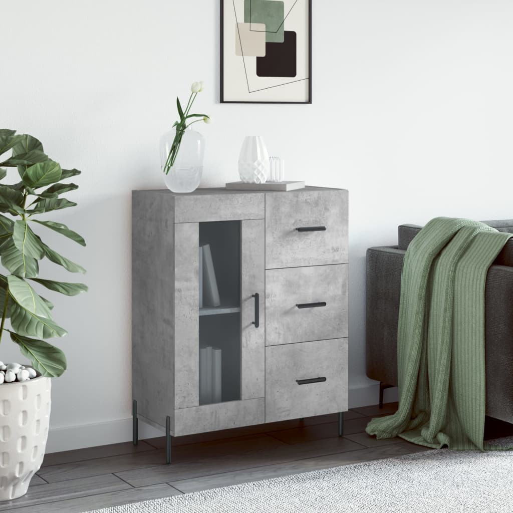 vidaXL Sideboard Betongrau 69,5x34x90 cm Holzwerkstoff