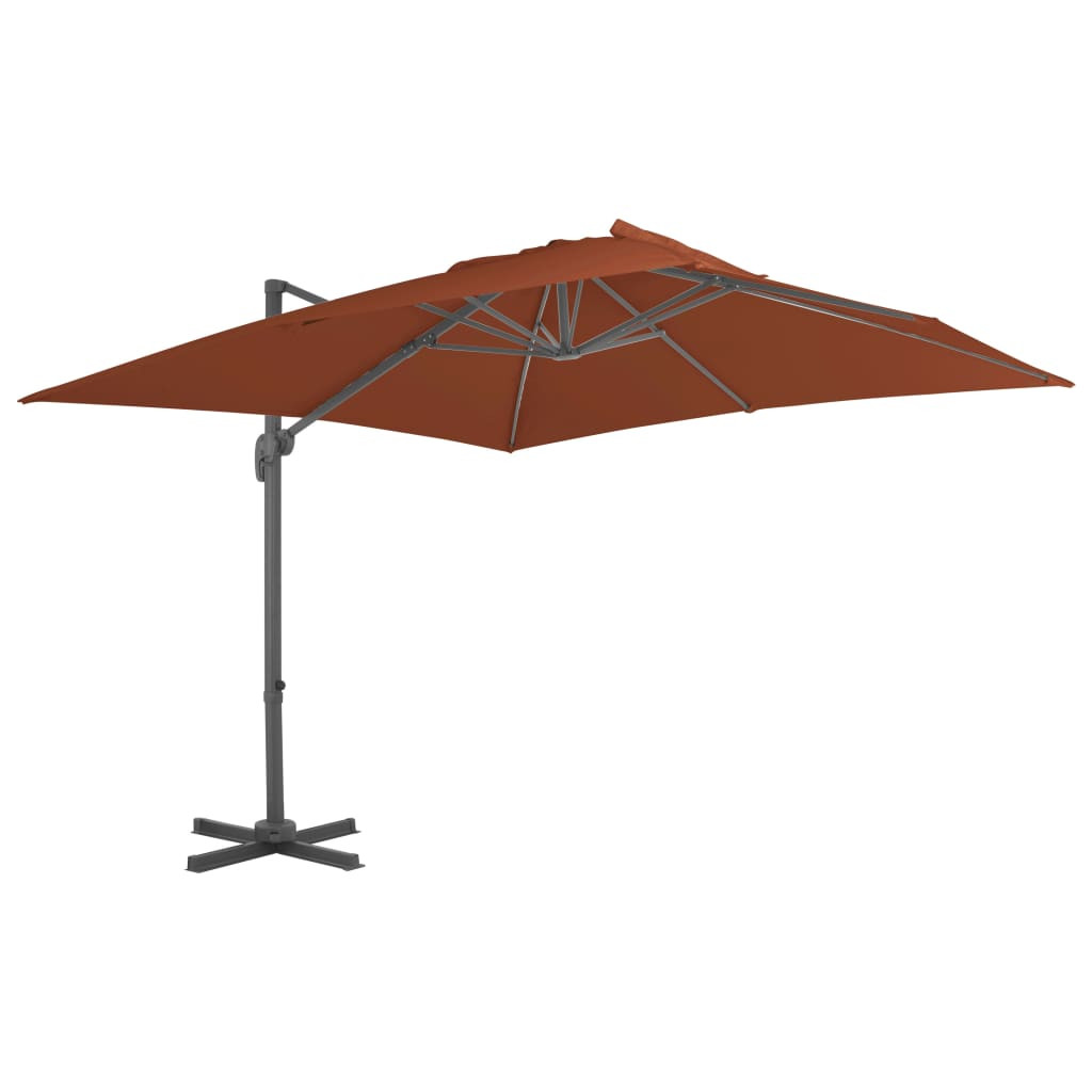 vidaXL Ampelschirm mit Aluminiummast Terrakotta 400 x 300 cm