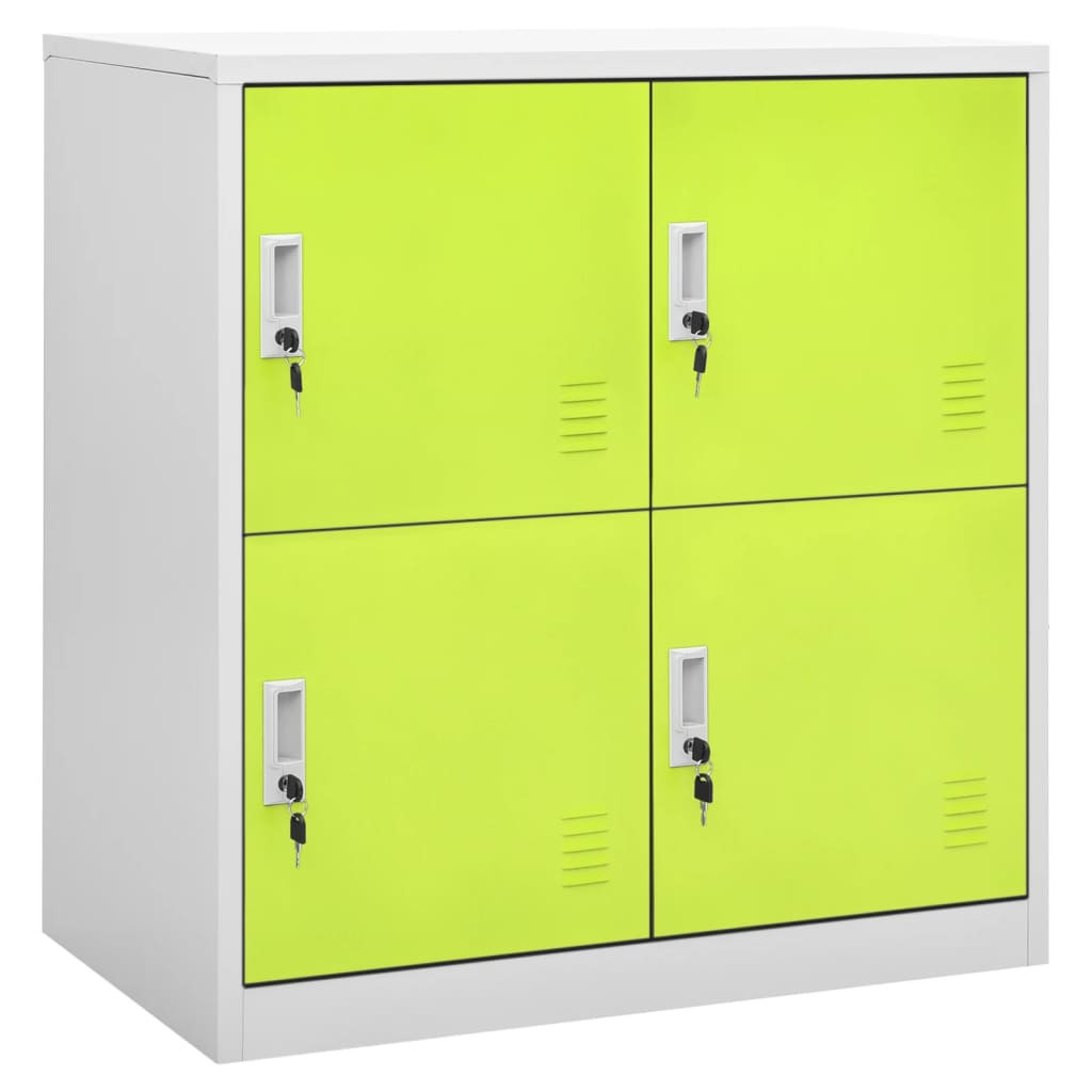 vidaXL Schließfachschrank Hellgrau und Grün 90x45x92,5 cm Stahl