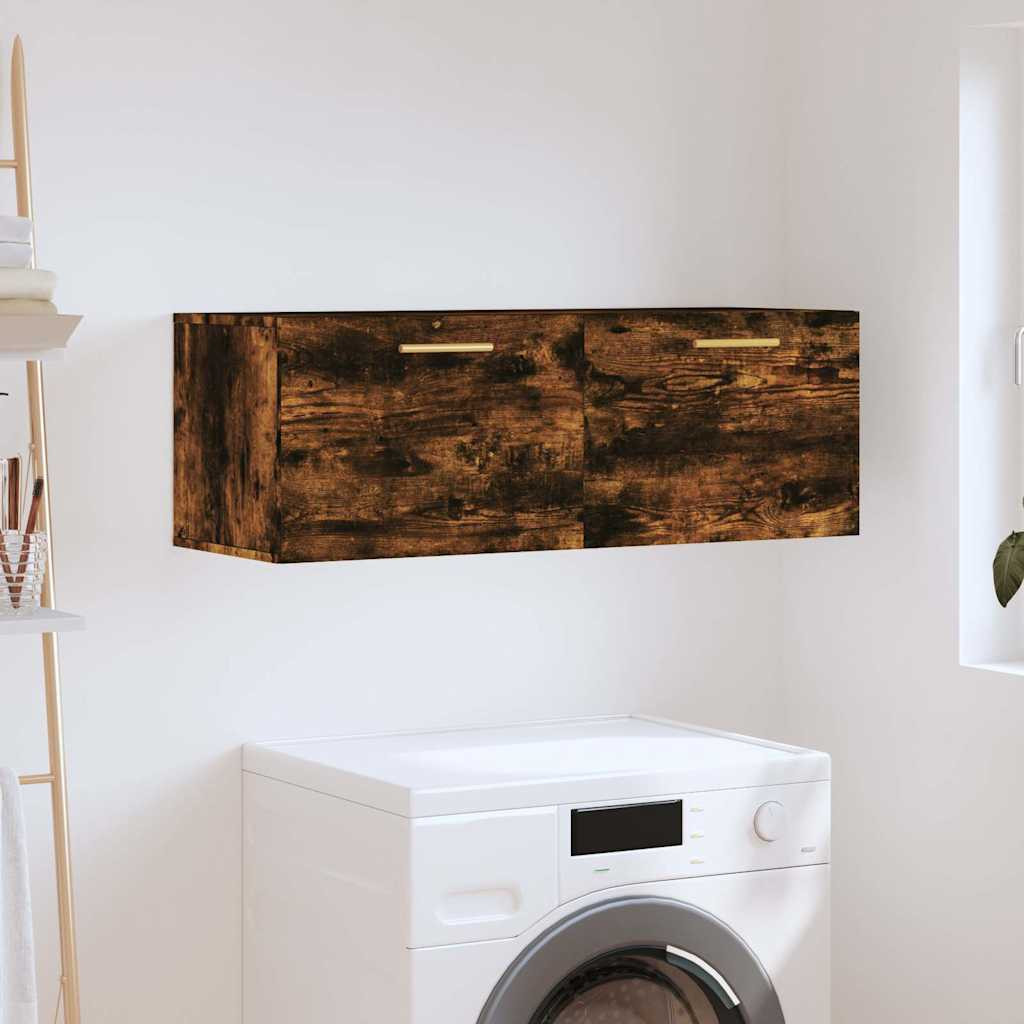 vidaXL Wandschrank Räuchereiche 100x36,5x35 cm Holzwerkstoff