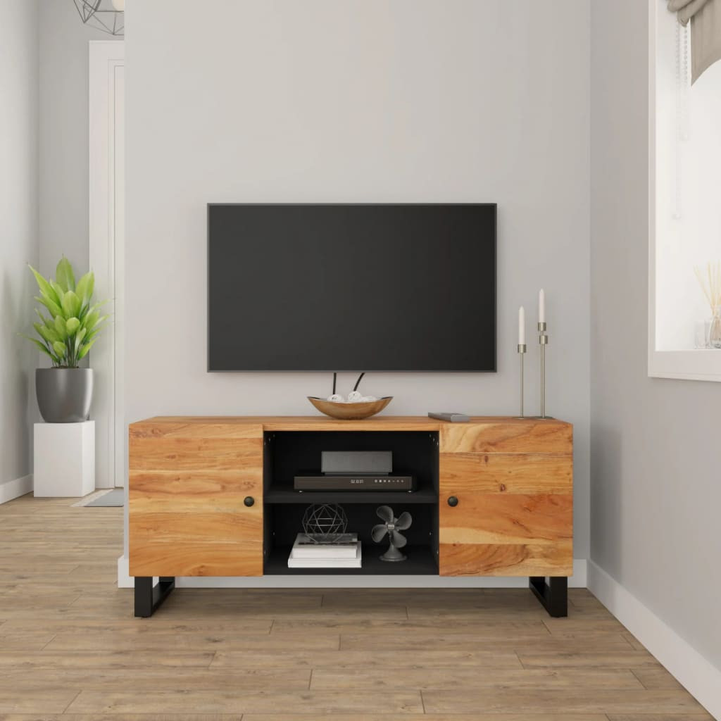 vidaXL TV-Schrank 105x33x46 cm Massivholz Akazie