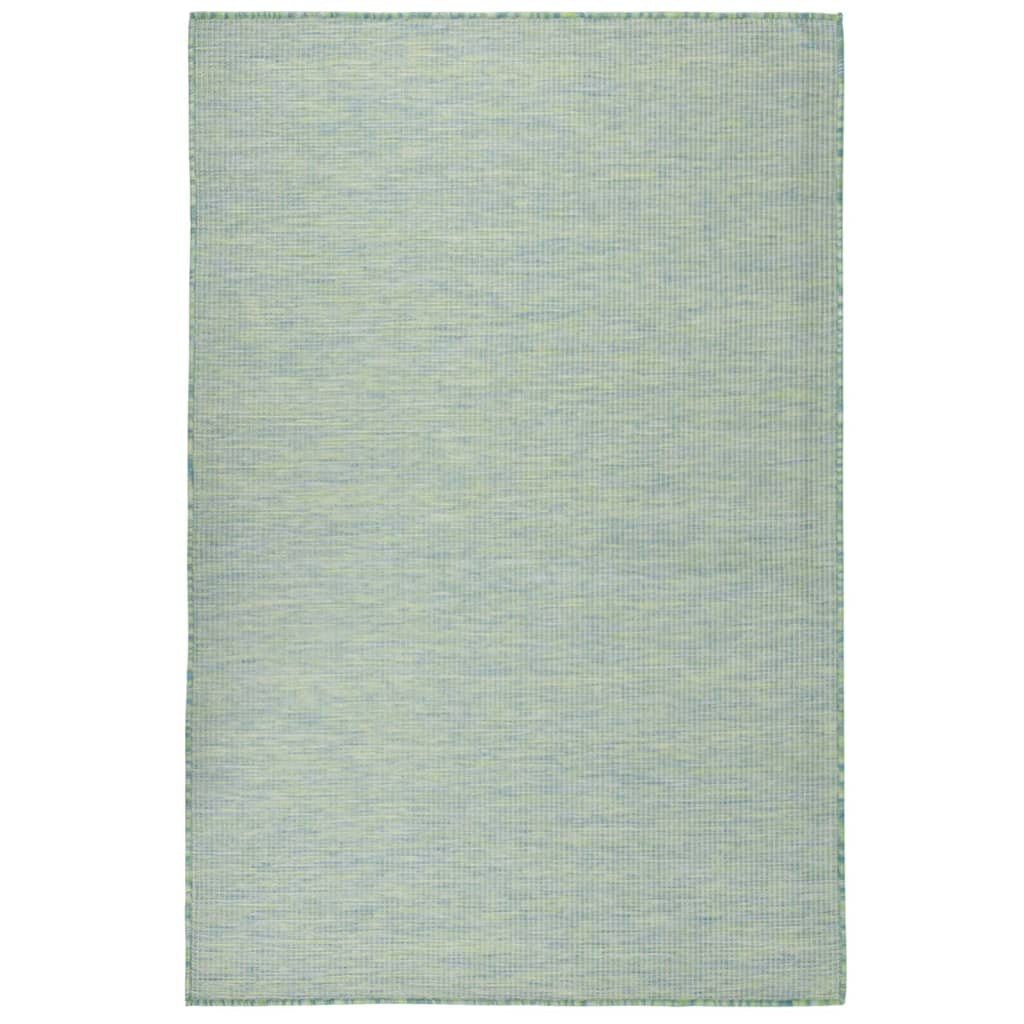 vidaXL Outdoor-Teppich Flachgewebe 120x170 cm Türkis