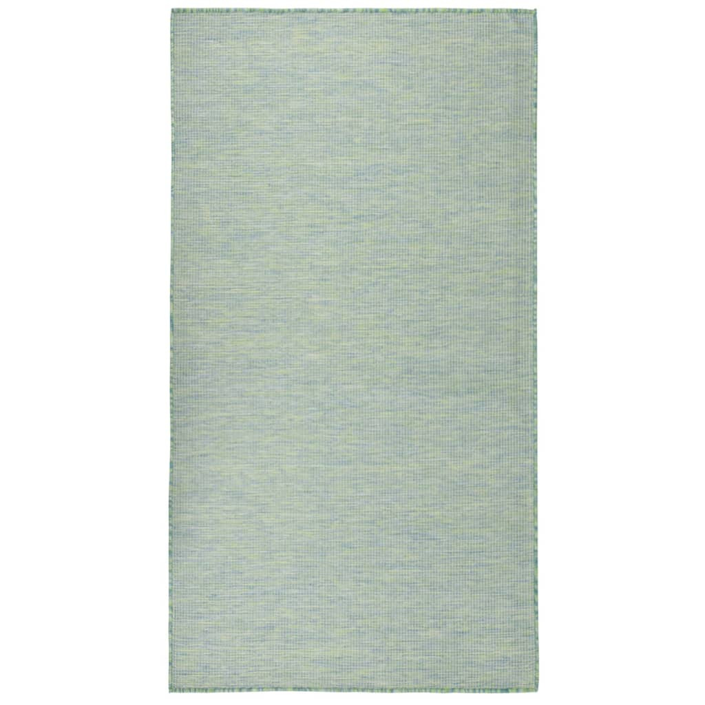 vidaXL Outdoor-Teppich Flachgewebe 80x150 cm Türkis
