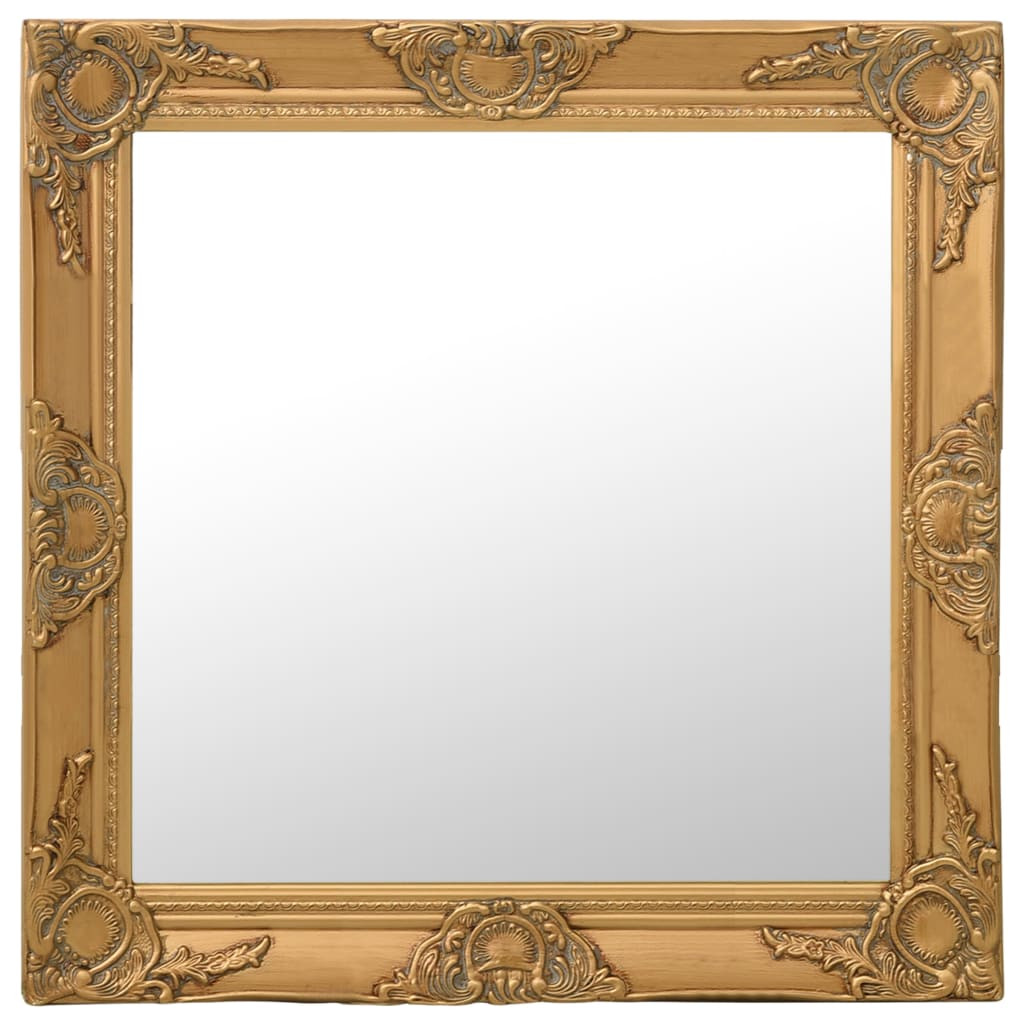 vidaXL Wandspiegel im Barock-Stil 60x60 cm Golden