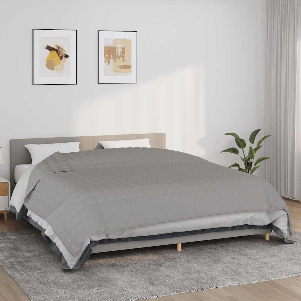 vidaXL Gewichtsdecke Grau 235x290 cm 15 kg Stoff