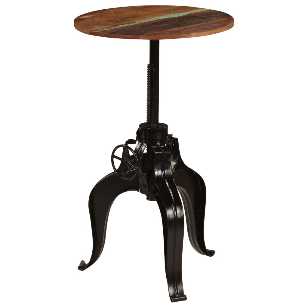 vidaXL Bartisch Altholz Massiv 60x(76-110) cm