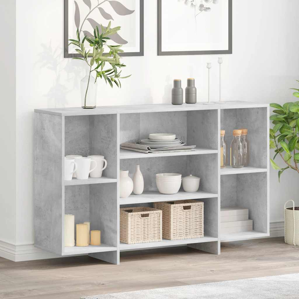 vidaXL Sideboard Betongrau 120x30x75 cm Holzwerkstoff
