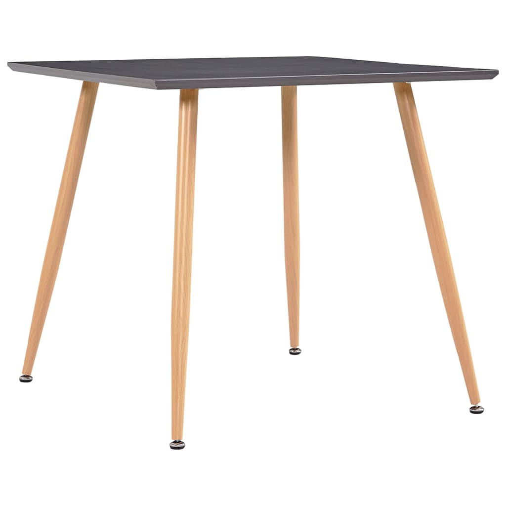 vidaXL Esstisch Grau und Eichefarben 80,5x80,5x73 cm MDF
