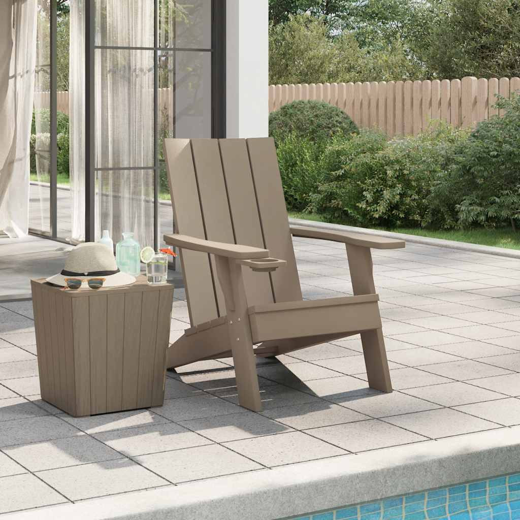 vidaXL Adirondack-Gartenstuhl Hellbraun 75x88,5x89,5 cm Polypropylen