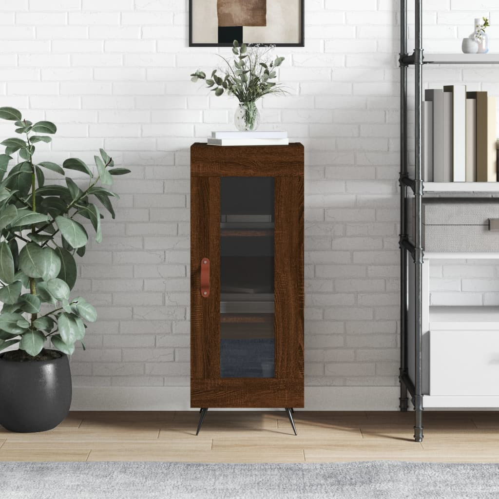 vidaXL Sideboard Braun Eichen-Optik 34,5x34x90 cm Holzwerkstoff