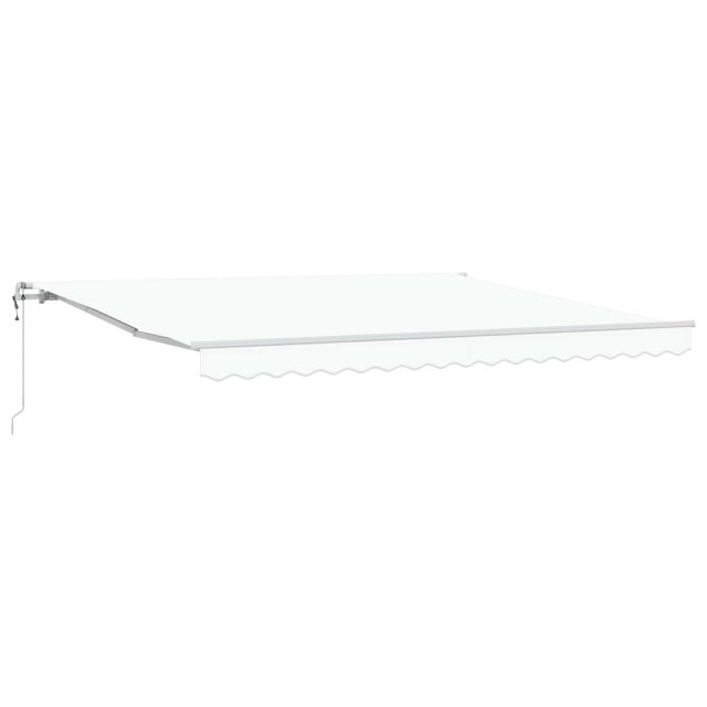 vidaXL Ausziehbare Markise Weiß 400 x 300 cm Stoff und Aluminium