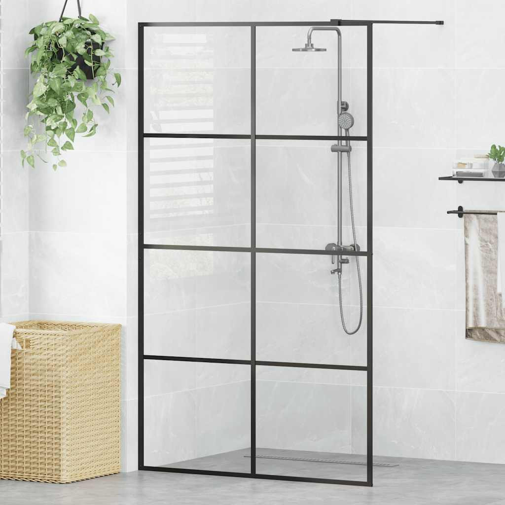 vidaXL Duschwand für Begehbare Dusche mit Klarem ESG Glas 115x195 cm