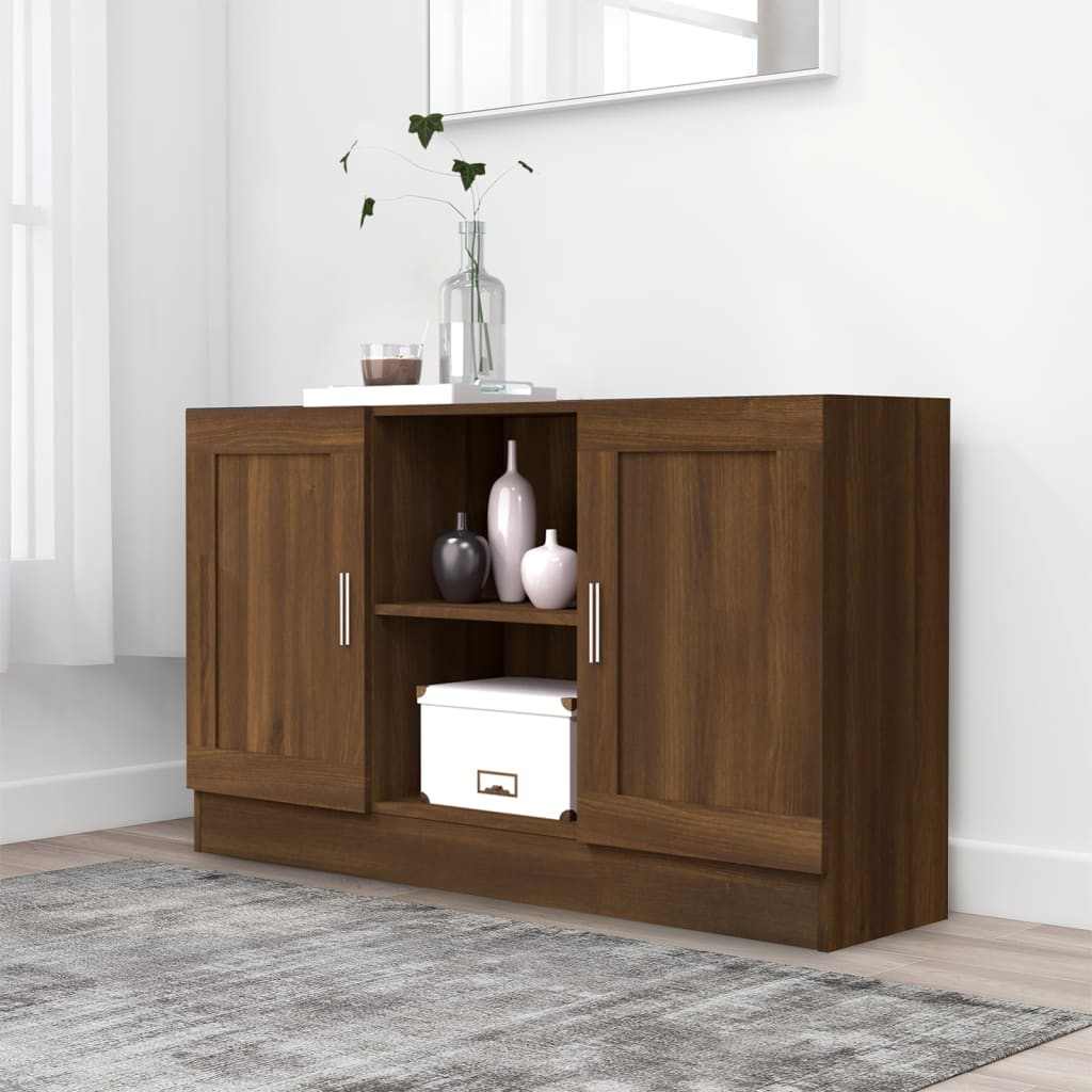 vidaXL Sideboard Braun Eichen-Optik 120x30,5x70 cm Holzwerkstoff
