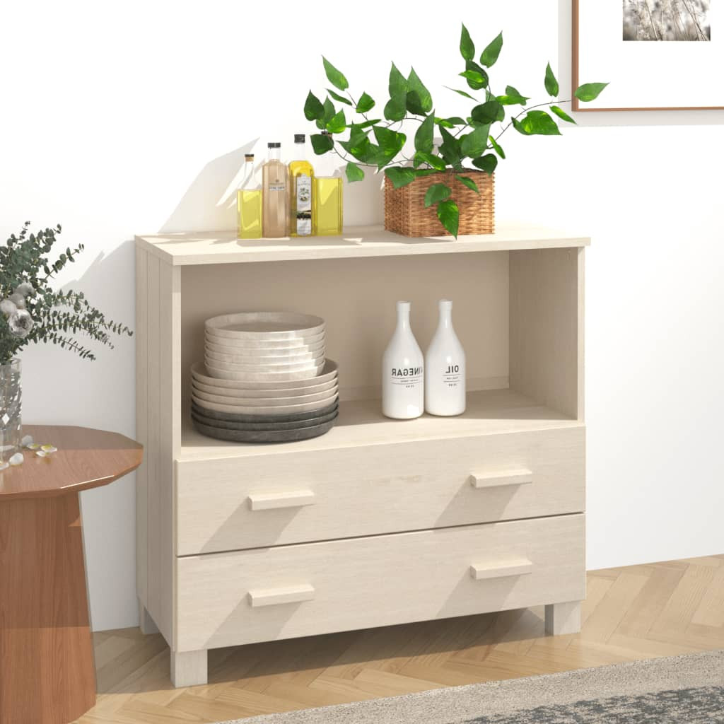 vidaXL Sideboard HAMAR Honigbraun 85x35x80 cm Massivholz Kiefer