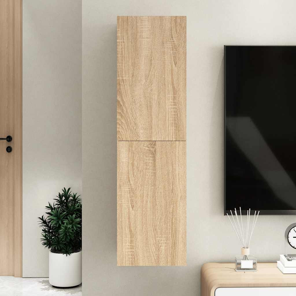 vidaXL TV-Schrank Sonoma-Eiche 30,5x30x110 cm Holzwerkstoff
