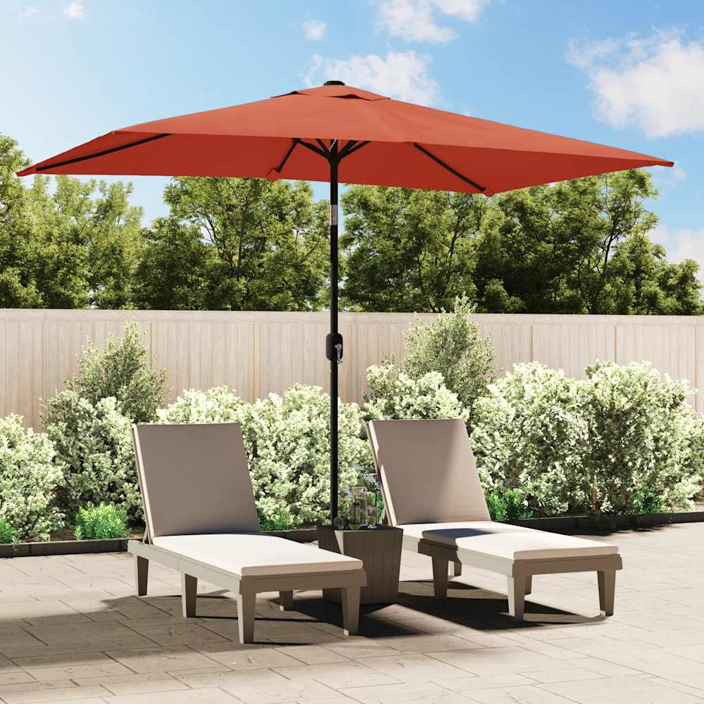 vidaXL Sonnenschirm mit Metall-Mast 300x200 cm Terrakotta