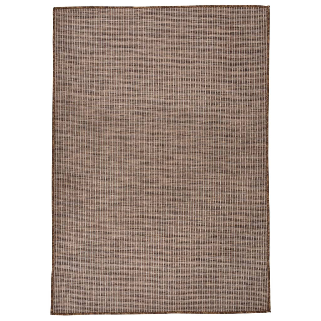 vidaXL Outdoor-Teppich Flachgewebe 160x230 cm Braun