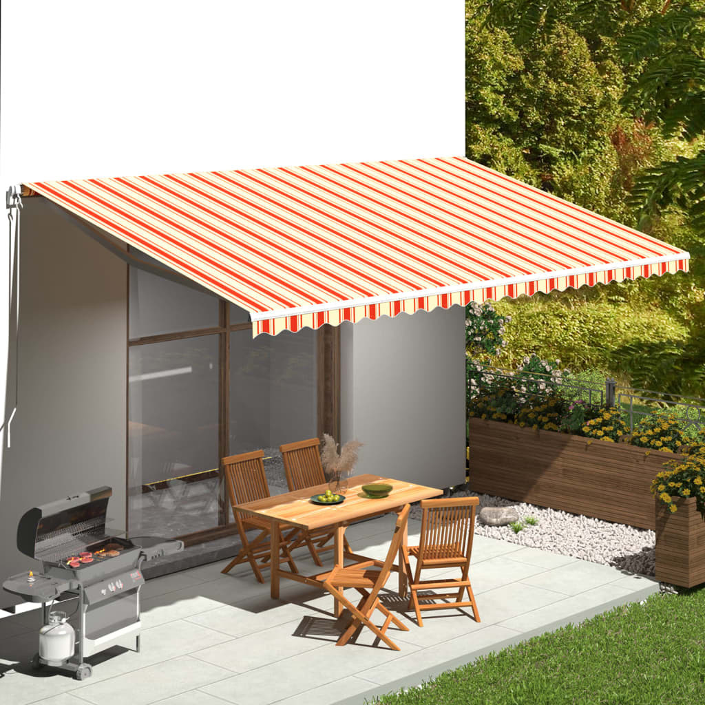 vidaXL Ersatzstoff für Markise Gelb und Orange 6x3,5 m Polyester