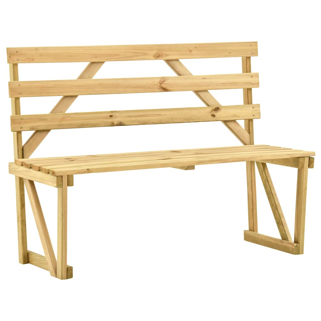 vidaXL Gartenbank 120 cm Kiefernholz Imprägniert