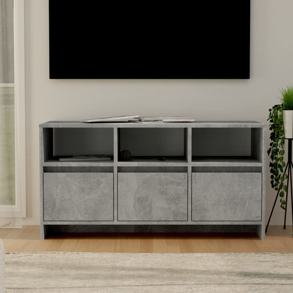 vidaXL TV-Schrank Betongrau 102x37,5x52,5 cm Holzwerkstoff