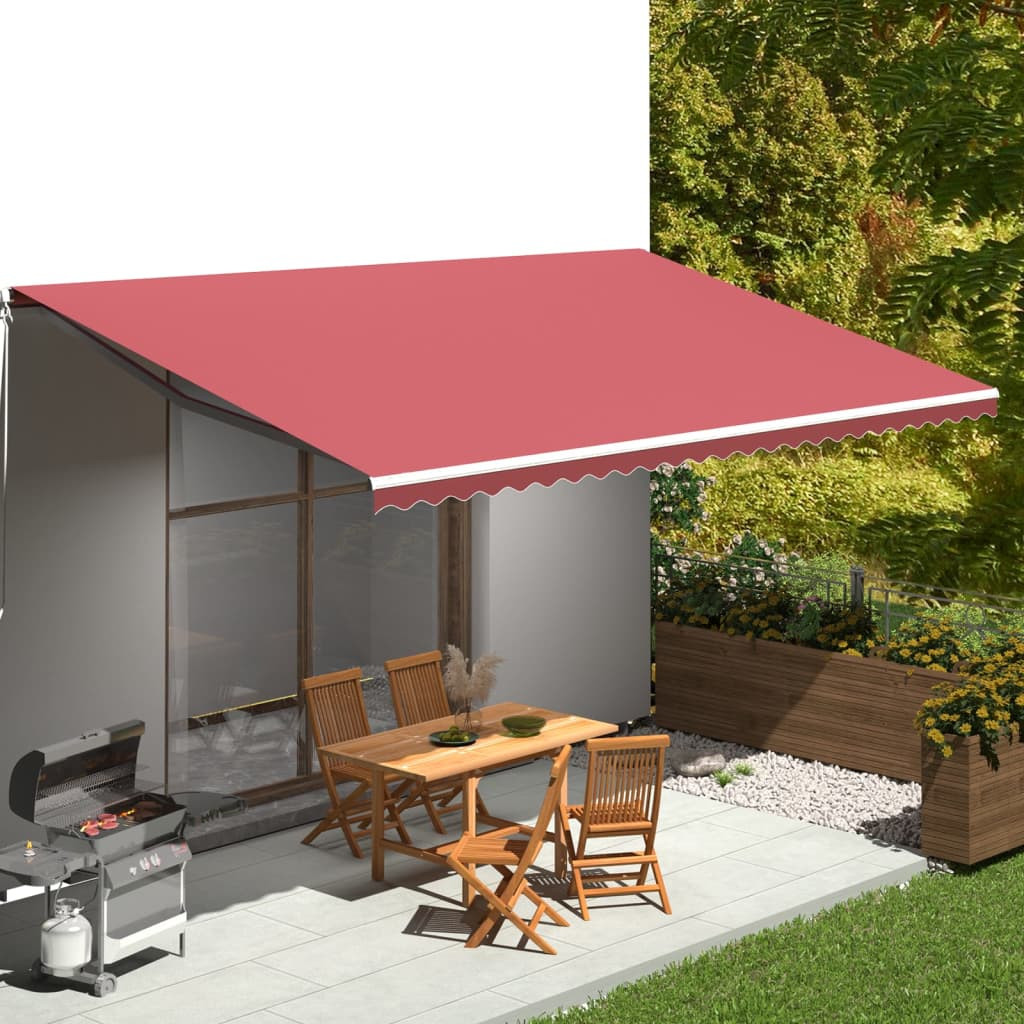 vidaXL Ersatzstoff für Markise Burgunderrot 6x3,5 m Polyester
