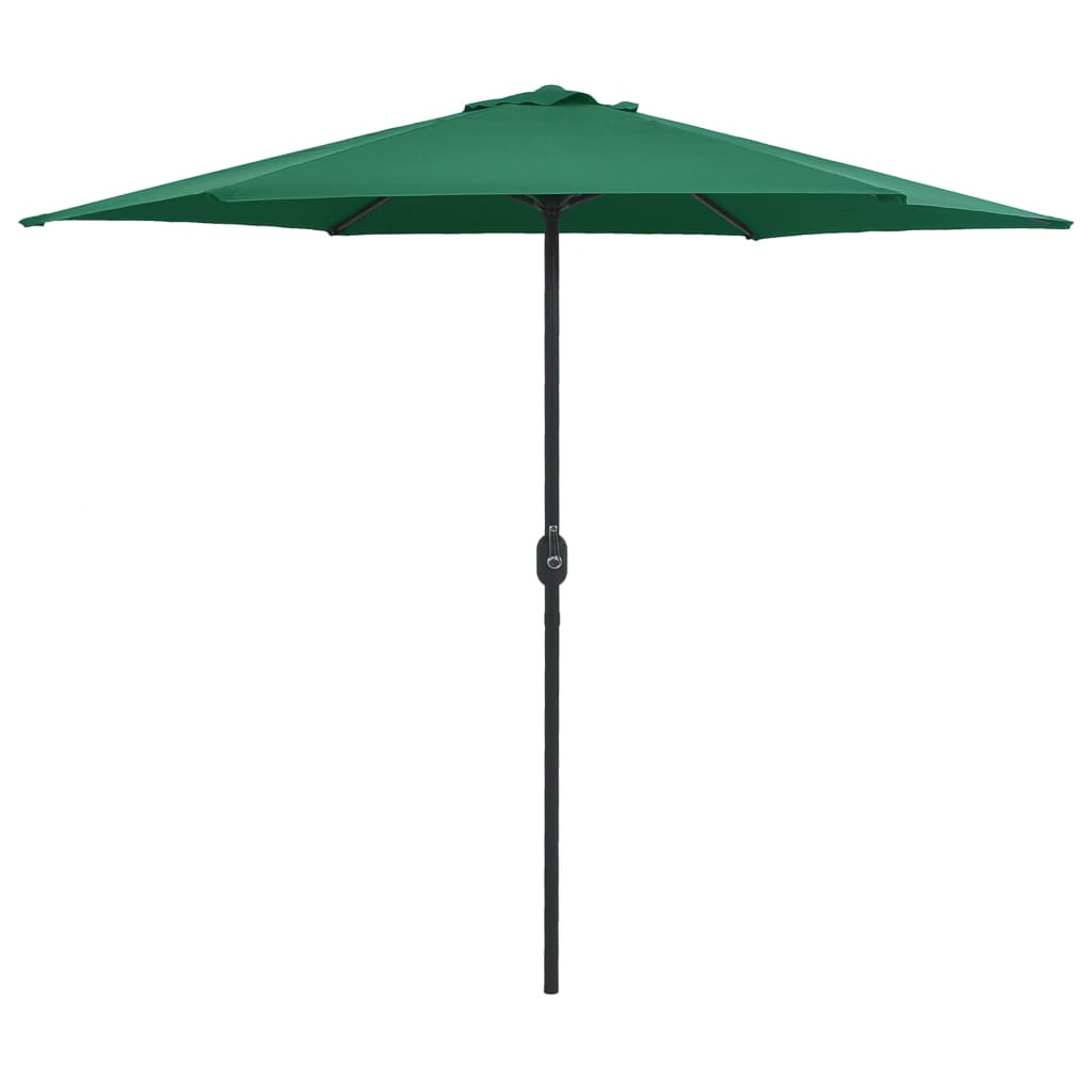 vidaXL Sonnenschirm mit Aluminium-Mast 270x246 cm Grün