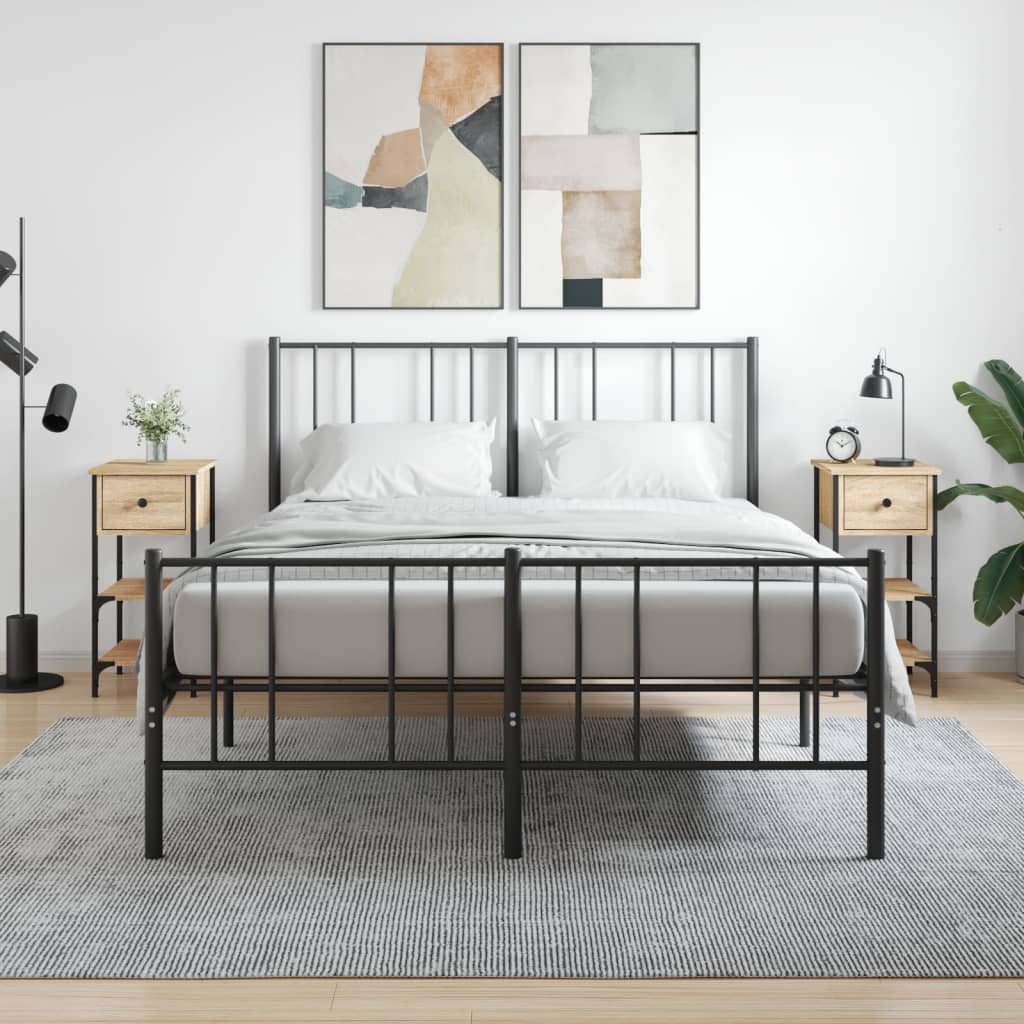 vidaXL Nachttische 2 Stk. Sonoma-Eiche 34x36x70 cm Holzwerkstoff