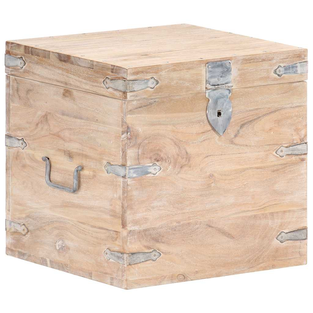 vidaXL Truhe 40x40x40 cm Akazie Massivholz