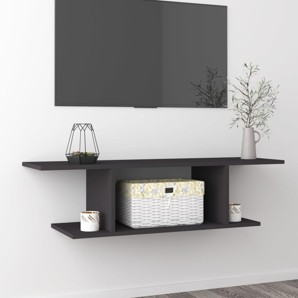 vidaXL TV-Wandschrank Grau 103x30x26,5 cm