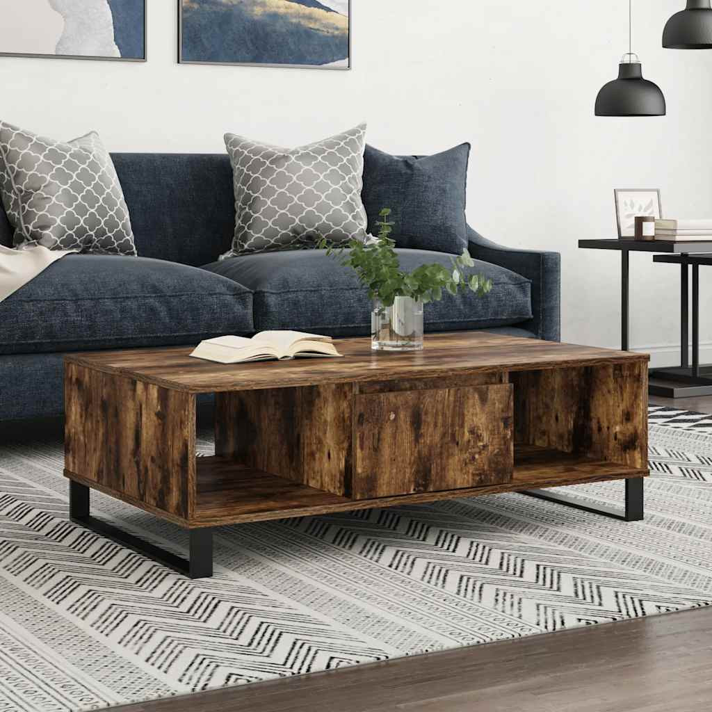 vidaXL Couchtisch Räuchereiche 104x60x35 cm Holzwerkstoff