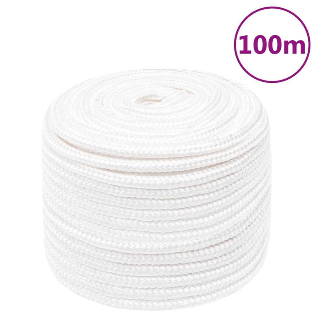 vidaXL Bootsseil Weiß 14 mm 100 m Polypropylen
