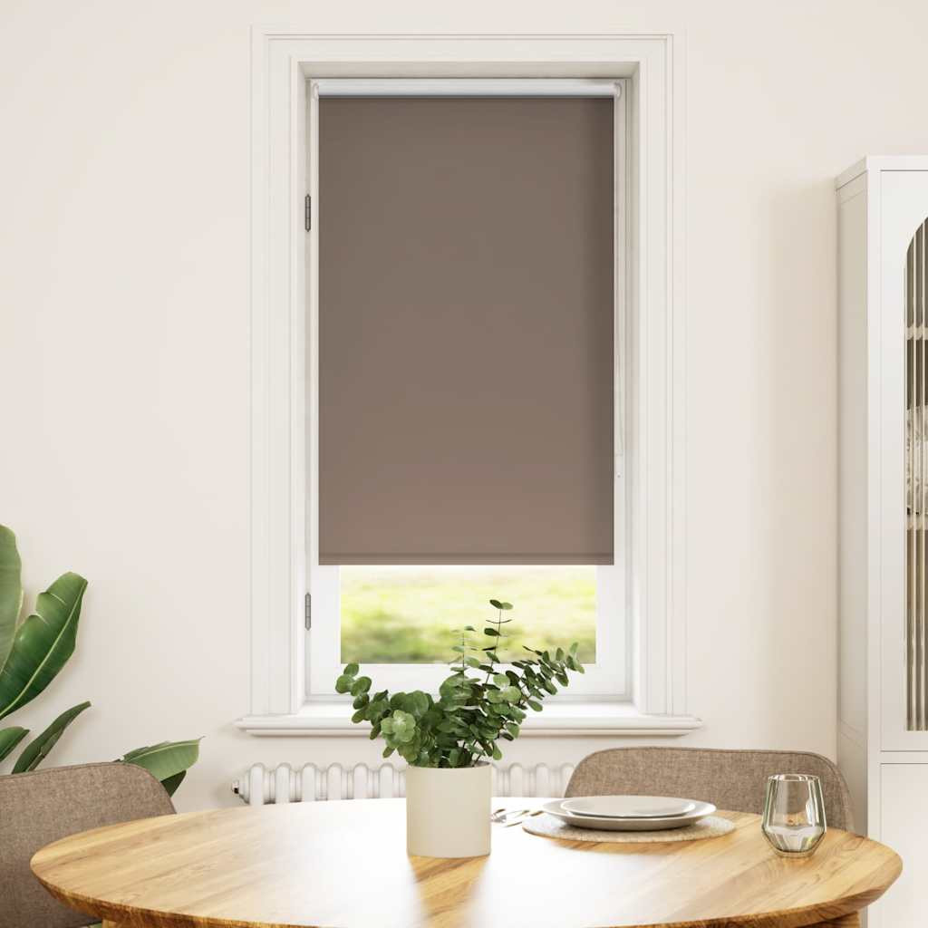 vidaXL Verdunkelungsrollo 44,4 x 100 cm, Stoffbreite 40 cm, Kaffeebraun
