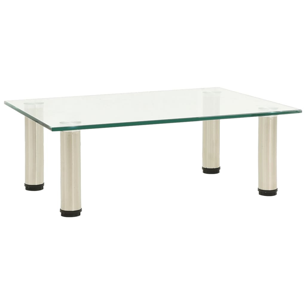 vidaXL TV-Tisch 40x35x17 cm Transparentes Hartglas