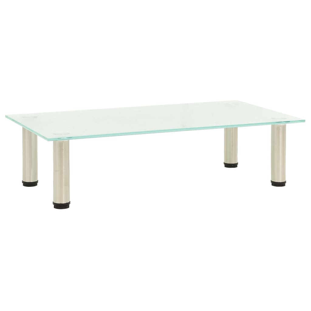 vidaXL TV-Tisch 60x35x17 cm Satiniertes Hartglas
