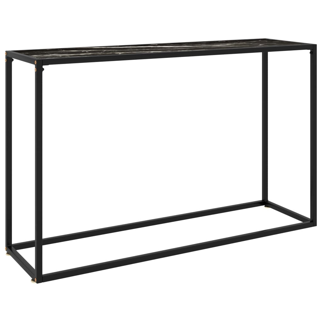 vidaXL Konsolentisch Schwarz 120x35x75 cm Hartglas