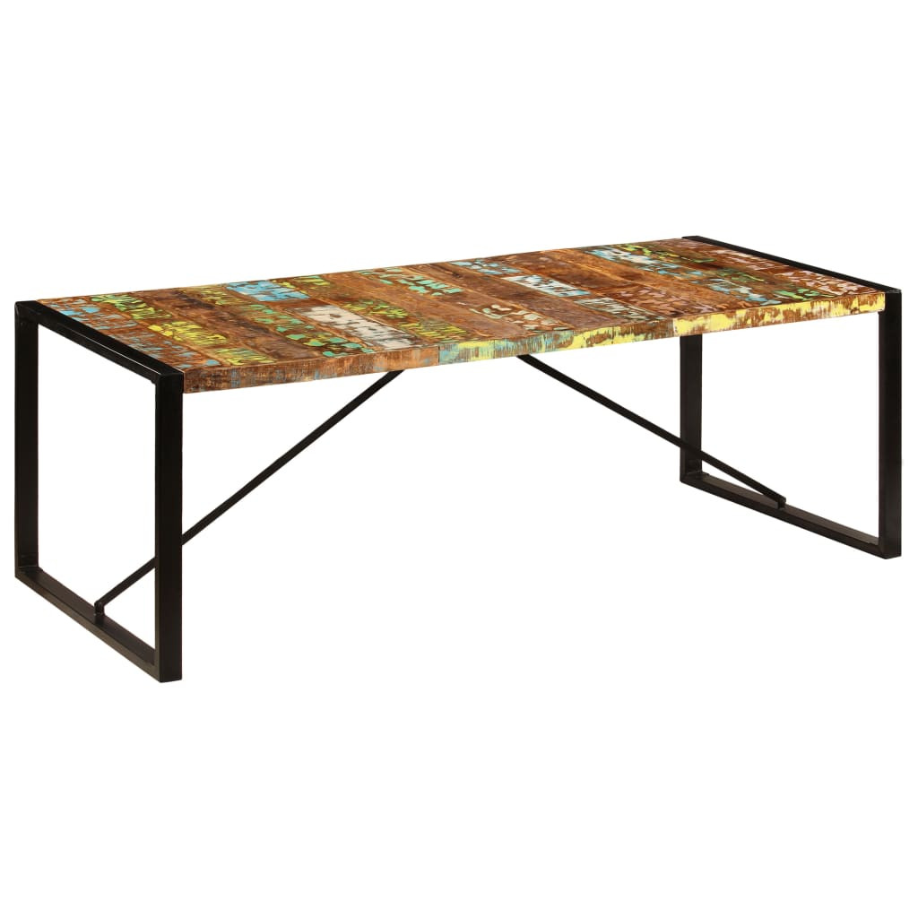 vidaXL Esstisch 220x100x75 cm Altholz Massiv