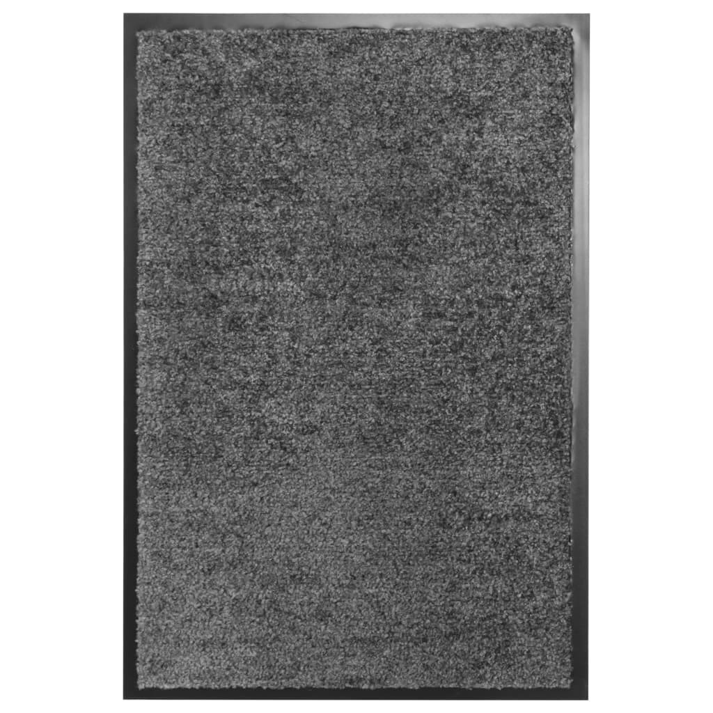 vidaXL Fußmatte Waschbar Anthrazit 40x60 cm