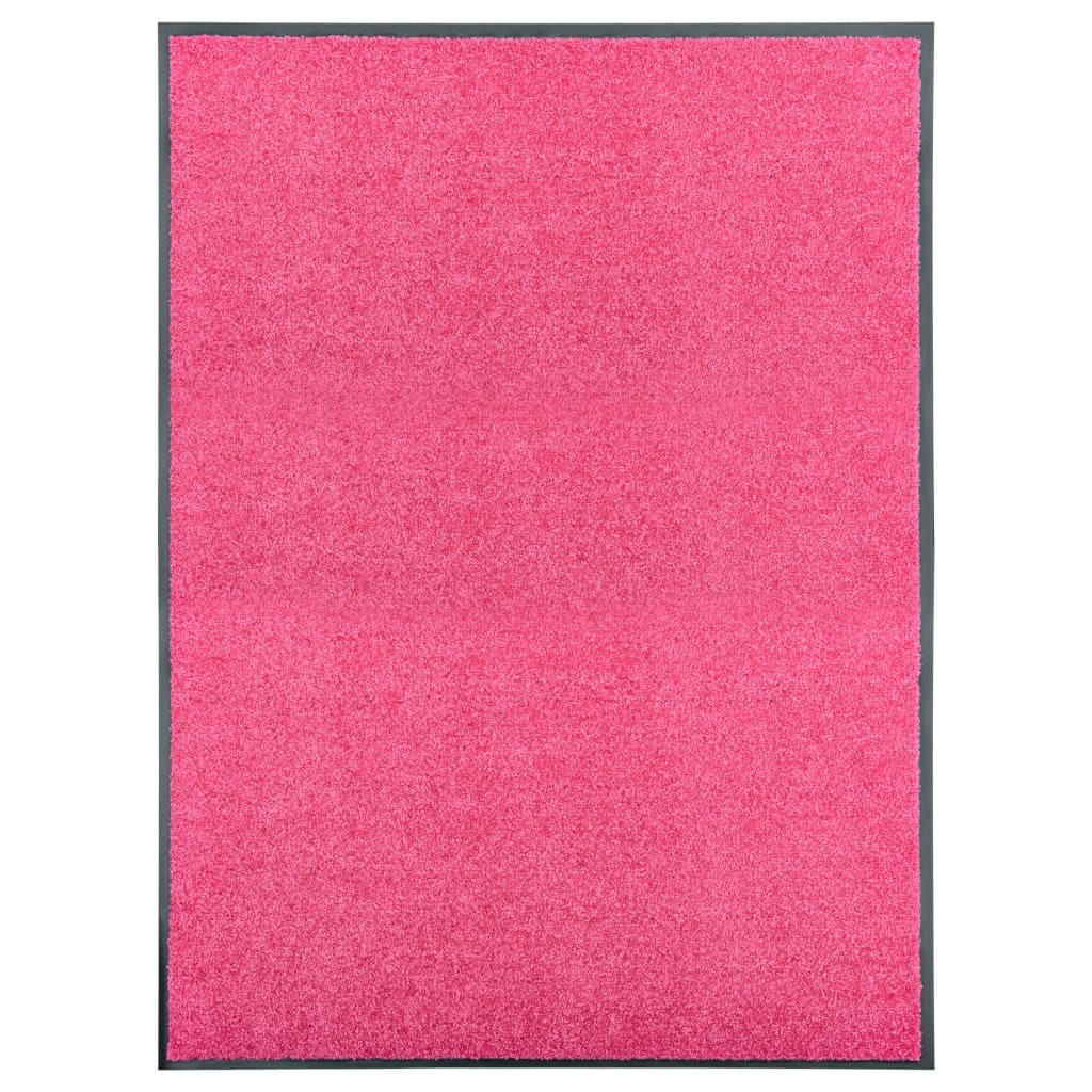vidaXL Fußmatte Waschbar Rosa 90x120 cm