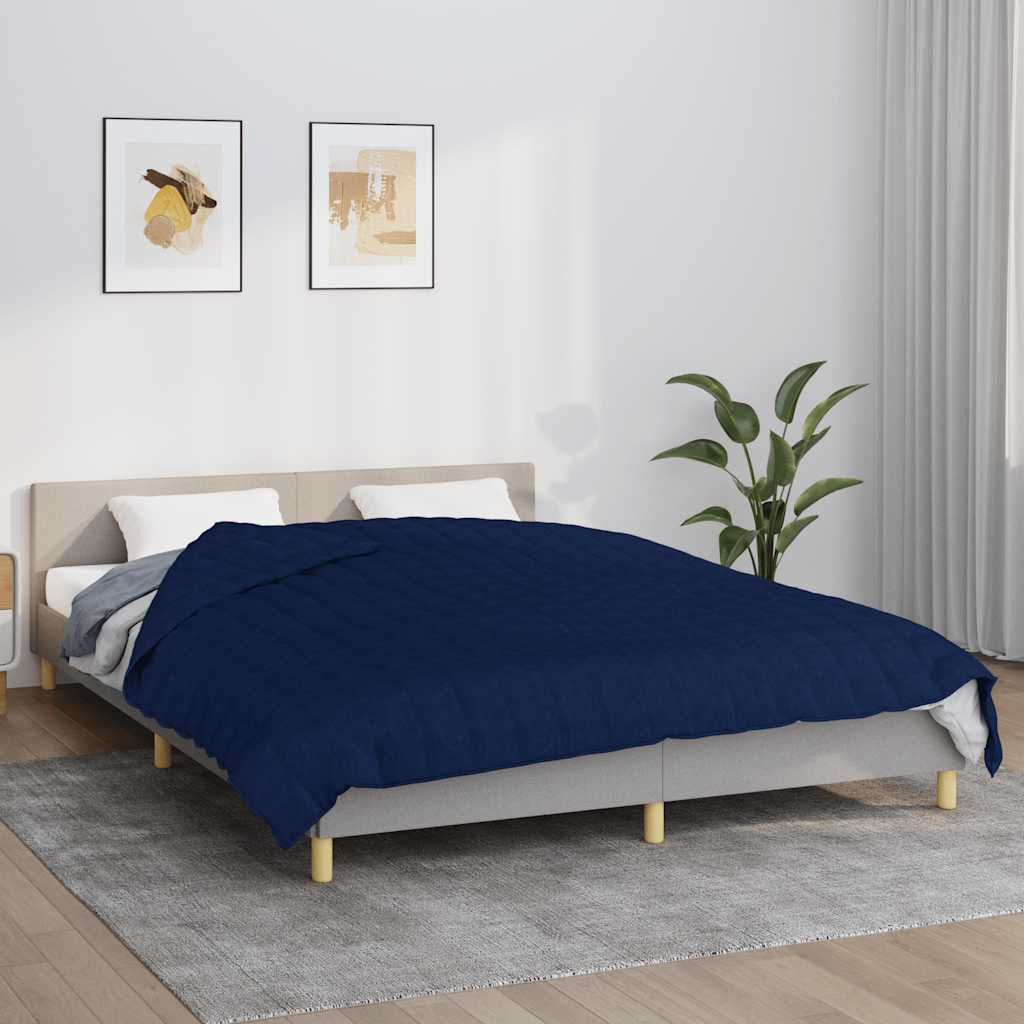 vidaXL Gewichtsdecke Blau 220x235 cm 11 kg Stoff