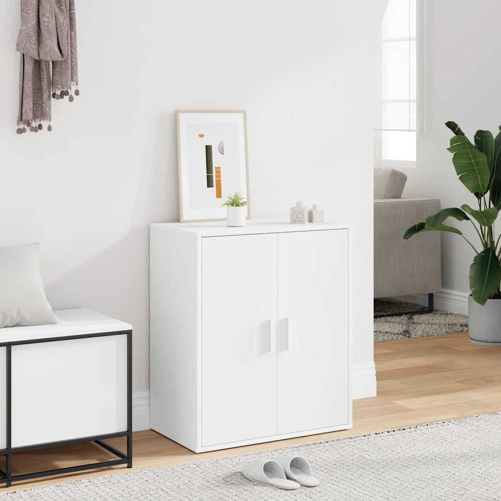 vidaXL Schuhschrank Weiß 60x35x70 cm Holzwerkstoff
