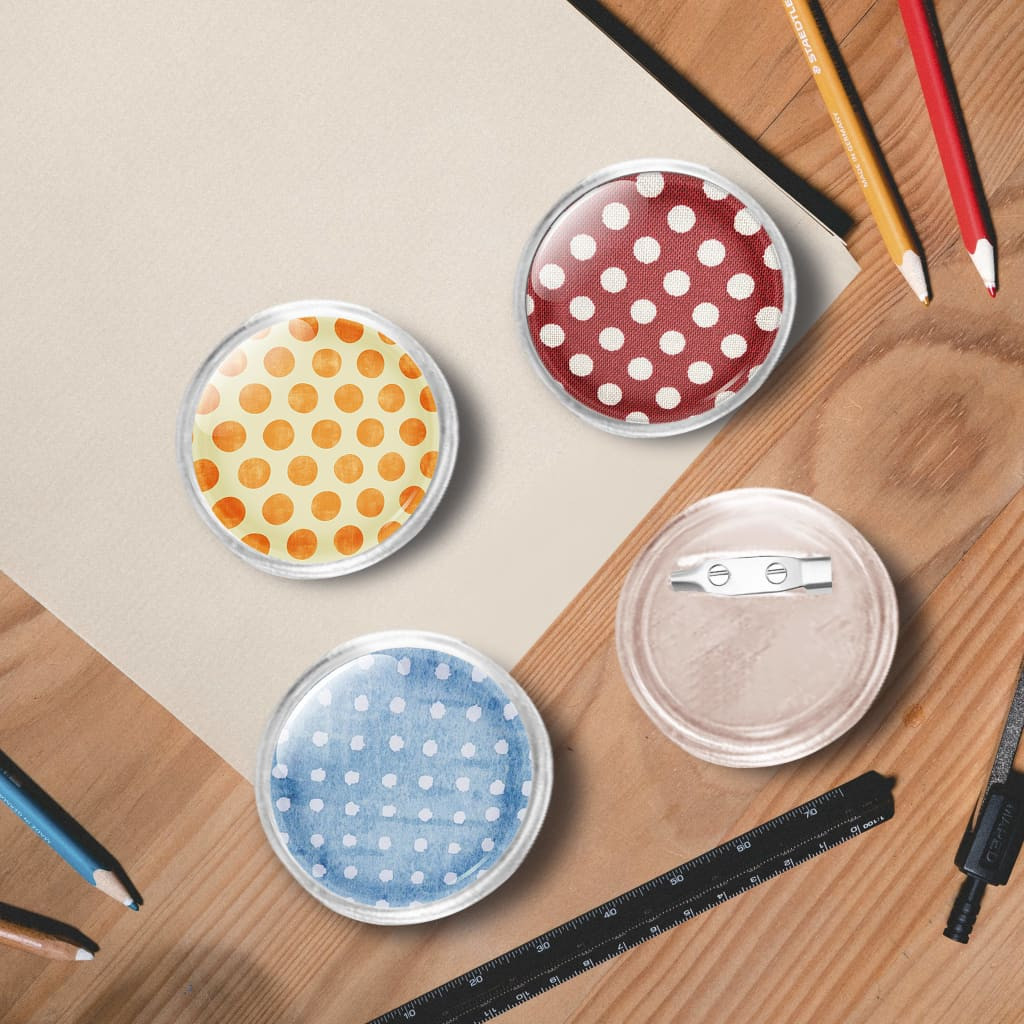 vidaXL Button-Set mit Anstecknadel 100 Stk. Acryl 37 mm